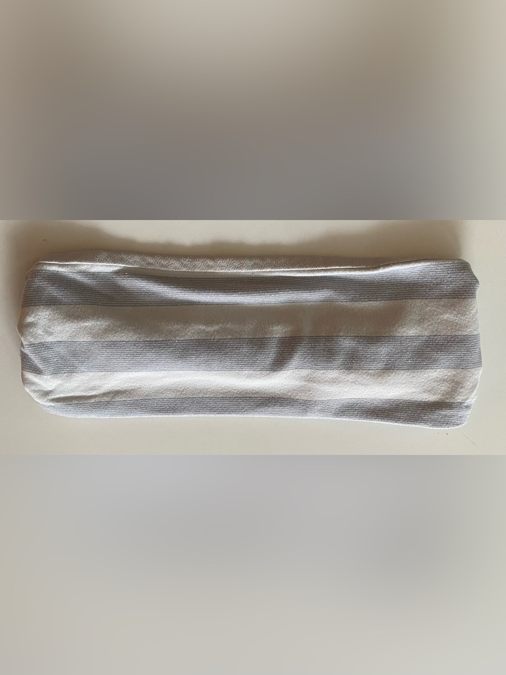 lululemon athletica Gray and Cream Striped Headband